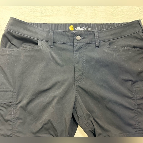 Carhartt Women's Straight Fit Force Madden Cargo Black Capris Size 18 - Picture 6 of 12